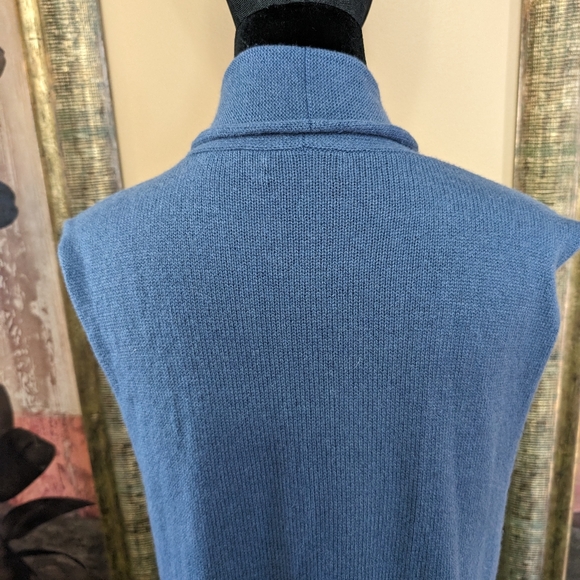 +Beryll  Worn By Food PeopleCashmere Sweater Vest Long Line Cardigan Open Front - Picture 4 of 12